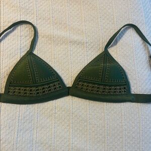 Green Crochet Bikini Top